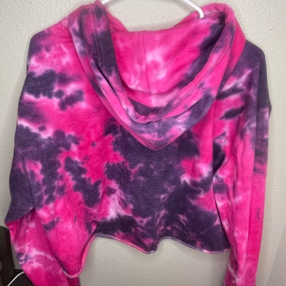 Rugrats Tie Dye Crop Hoodie size Large - Picture 2 of 2